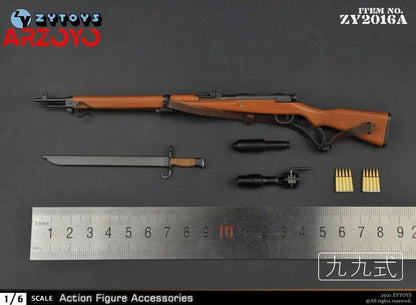 ZYTOYS ZY2015-ZY2019 1/6 Sniper Rifle 98K Type 99 M1 Garand NO4MKI M1891 Gun Model Scene Props Fit 12'' Soldier Action Figure - petguardiansupplies