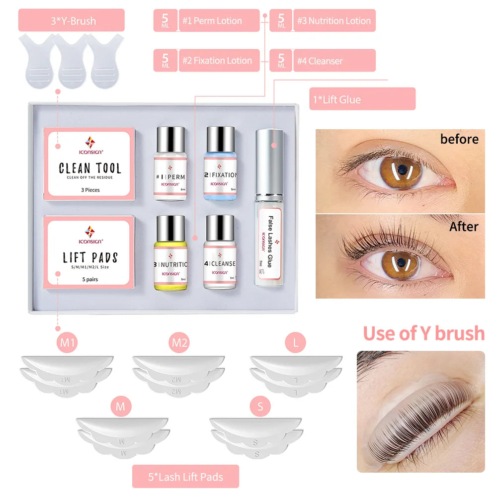 Dropshipping ICONSIGN Lash Lift Kit Lifiting Eyelash Enhancer Calia Set Lashes Perm Eyes Makeup Tools Can Do Your Logo - petguardiansupplies