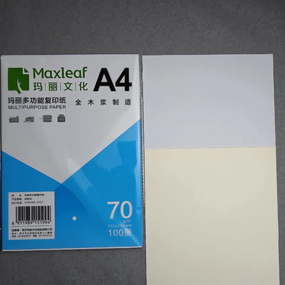 100pcs/lot A4 White Printer Paper Office Suppliesdraft Multi-purpose Business Printing Information Draft Wood Pulp Copy Papers - petguardiansupplies