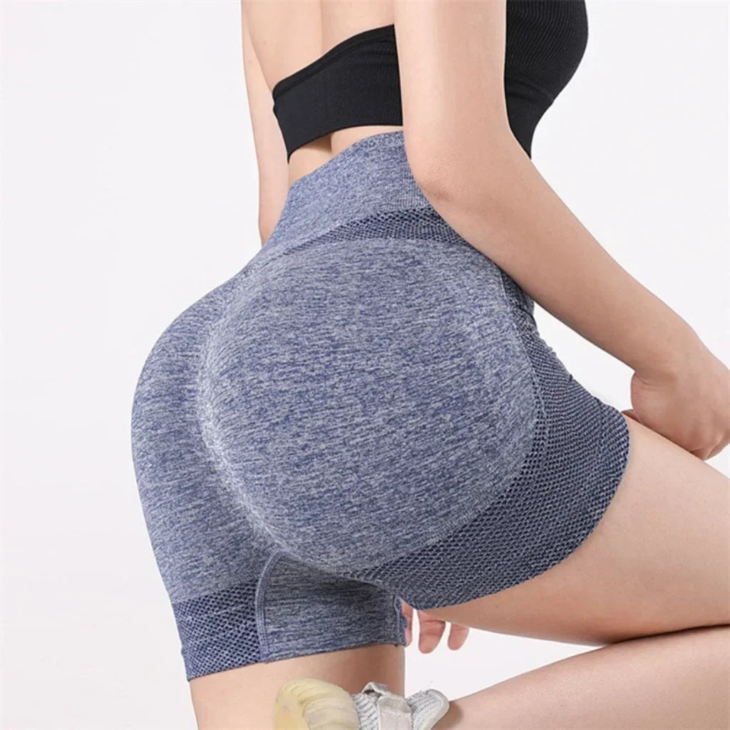 Women Yoga Shorts High Waist Workout Shorts Fitness Yoga Gym Running Short Pants Sportswear - petguardiansupplies