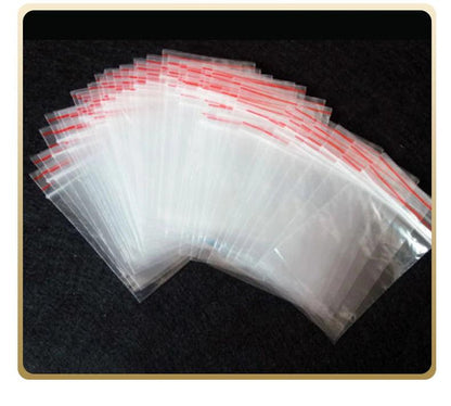 100pcs/pack Small Zip Lock Plastic Bag Reclosable Transparent Bag Shoe Bag Vacuum Bag Poly Clear Bags Thickness 0.05mm - petguardiansupplies