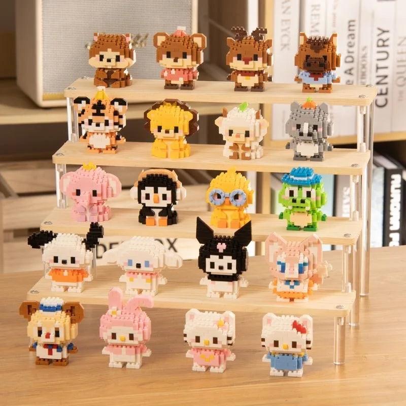 Building Blocks Kuromi Anime Figure Melody Cartoon Kids Toys Blocks for Lego Cute Hello Kitty Particles Assembled Blocks - petguardiansupplies