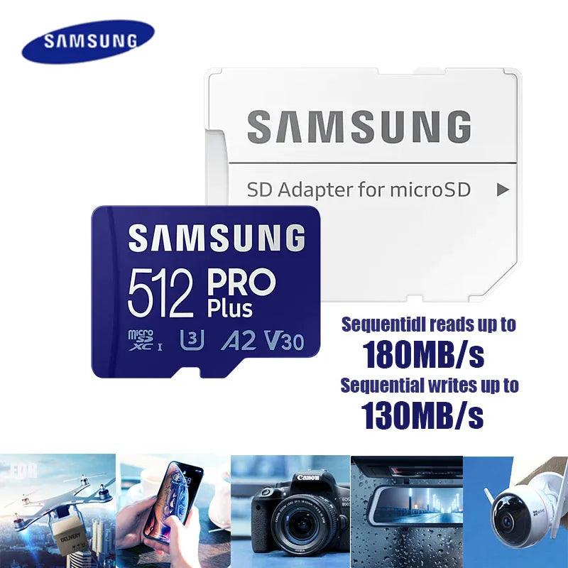 SAMSUNG Original Micro SD 64GB Memori Memory Card C10 TF MicroSD TF Cards SDXC 128GB 256GB 512GB U3 4K For Phone Drone Camera - petguardiansupplies