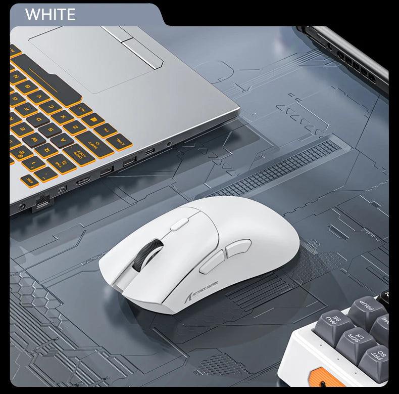 Attack Shark R1 Tri-Mode 2.4g-BT-Wired, PAW3311 18000DPI, 59g Lightweight Gaming Mouse - petguardiansupplies