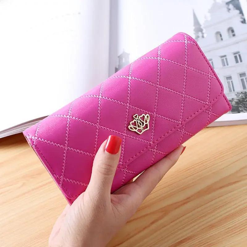 New Large Capacity Women's Wallet Fashionable Long Leather Clutch Bag Mobile Phone Bag Student Coin Purse Handheld Card Holder - petguardiansupplies