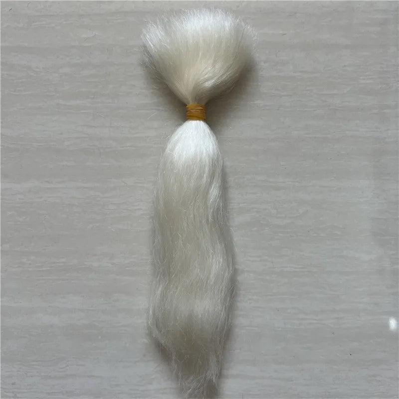 100% Pure Mohair Reborn Baby Doll Hair With Dark Brown/Gold Color Fit For DIY Reborn Baby Doll Wig Easy To Wash And Root - petguardiansupplies