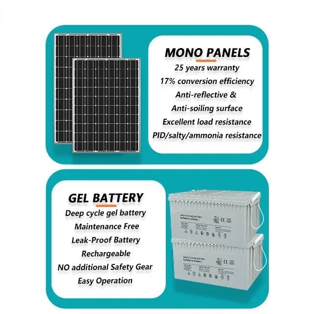 15kw 20kw 30kw Complete Solar System Off Grid High Efficiency Solar Panels Price Solar Inverter System for Home - petguardiansupplies