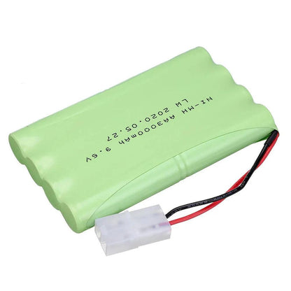 9.6V 3000mah NiMH Battery +9.6V Charger For Rc toys Car Trucks Tanks Trains Boats upgrade Ni-MH 8*AA 9.6v Rechargeable Battery - petguardiansupplies