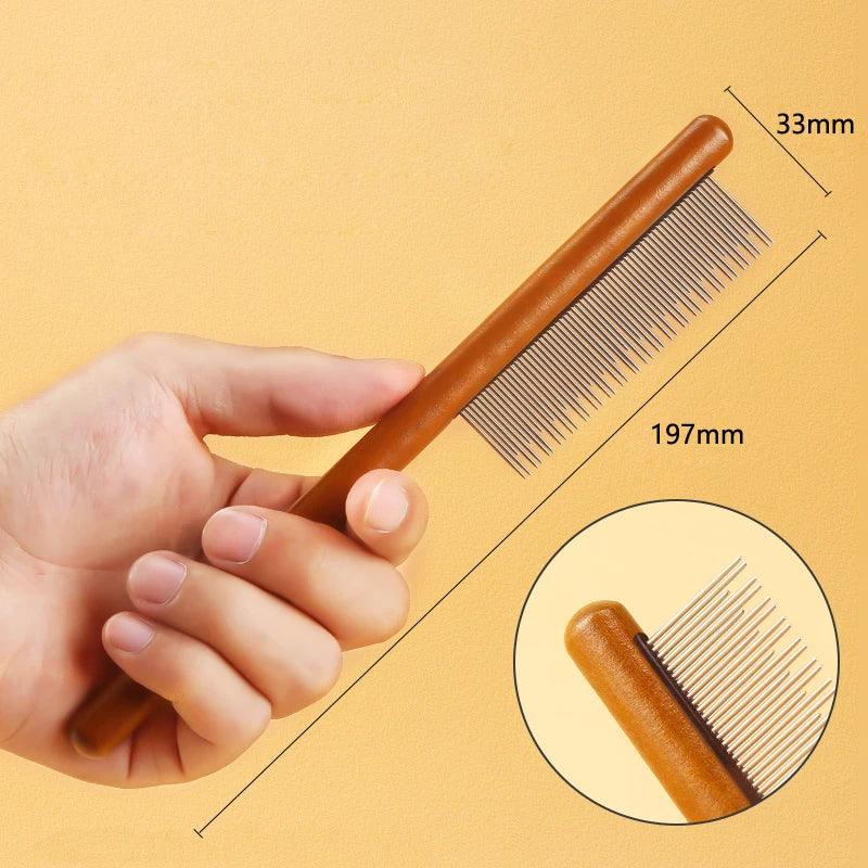 Pet Flea Comb Cat Dog Comb for Fleas Ticks Removal Tools Stainless Steel Grooming Brush For Matted Long Short Hair Pets Products - petguardiansupplies