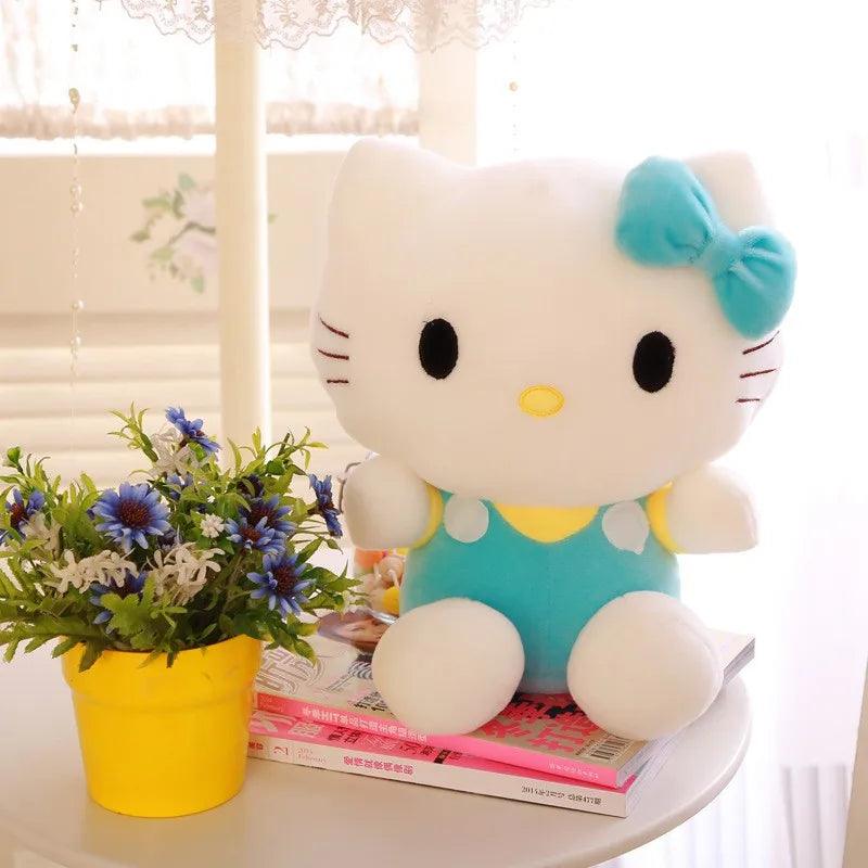 18CM Kawaii Hello Kitty Plush Toy Plushie Doll Stuffed Cushion KT Cats Cartoon Model Pillow Home Decor Girl Birthday Gift Toys - petguardiansupplies