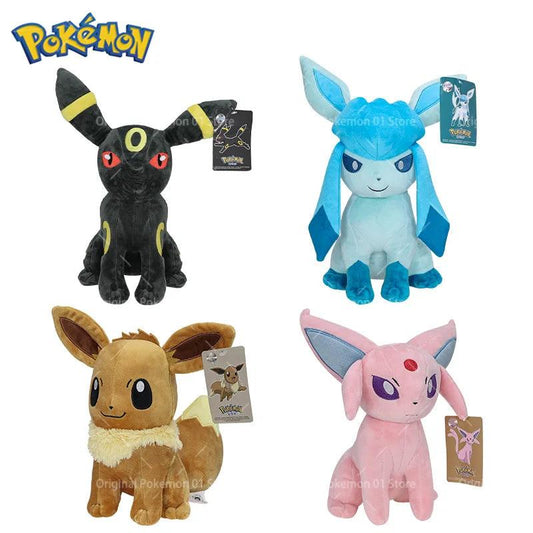 New Pokemon Plush Kawaii Original Eevee Glaceon Espeon Umbreon Anime Stuffed Animal Peluche Birthday Gift For Kids - petguardiansupplies