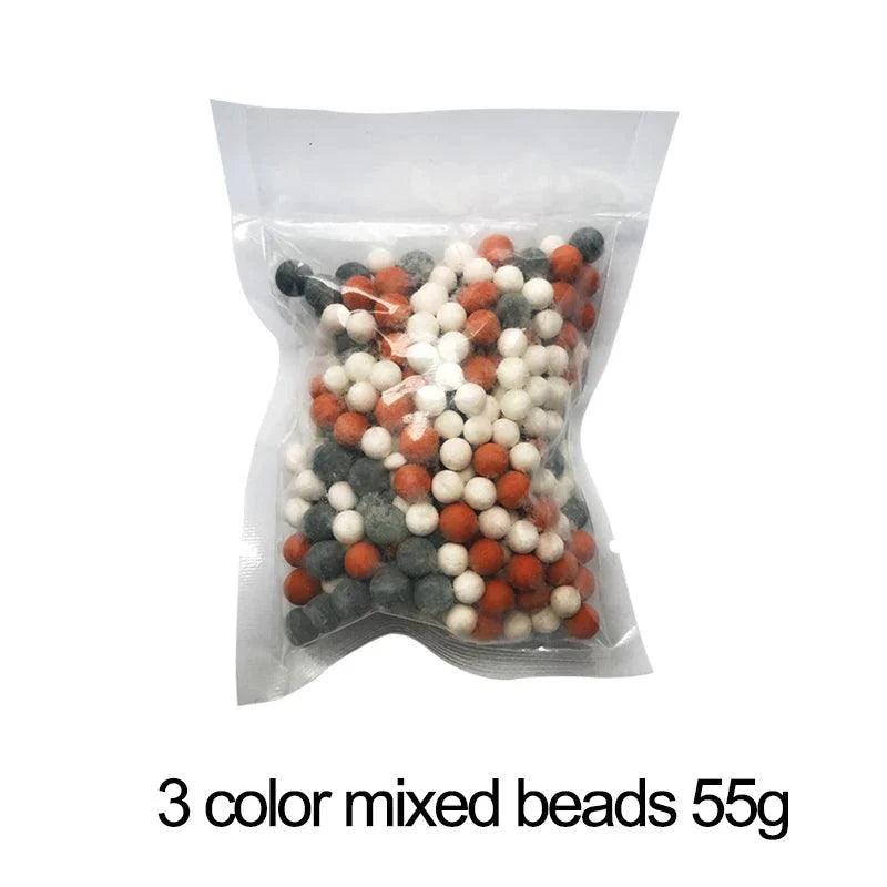 ZhangJi Shower Head Replacement Filter Anion Mineral Beads Stones Balls for Bathroom Purifying Water 3 Kinds Diameter 5-6mm - petguardiansupplies