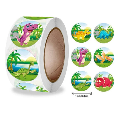 100-500pc Stickers for Children Kids Rolling Animal Roll Stickers Small Cute Toy Game Sticker DIY Gift Sealing Label Decoration - petguardiansupplies