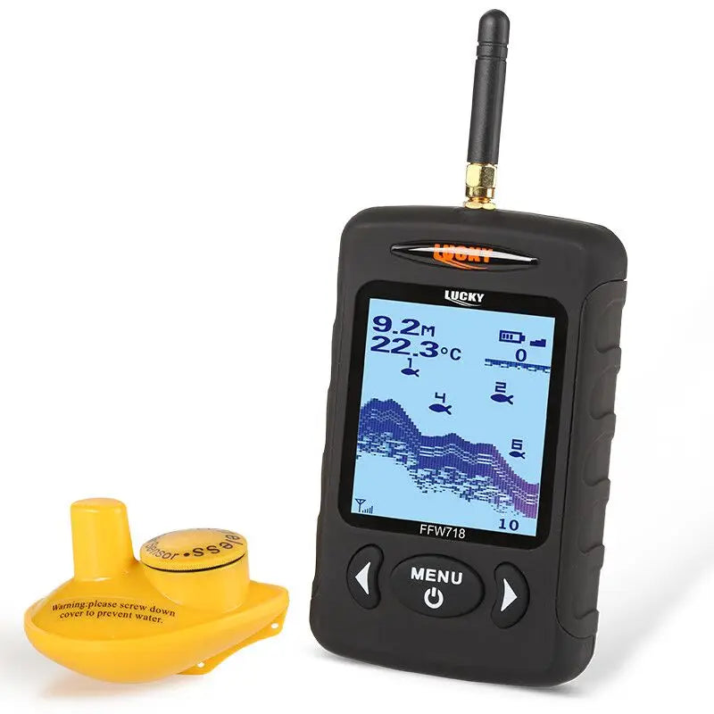 Lucky FFW718& FFW718LA Wireless Portable Fish Finder 45M/135FT Sonar Depth Sounder Alarm Ocean River Lake - petguardiansupplies