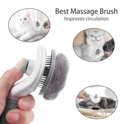 Pet Dog Brush Cat Comb Self Cleaning Pet Hair Remover Brush For Dogs Cats Grooming Tools Pets Dematting Comb Dogs Accessories - petguardiansupplies