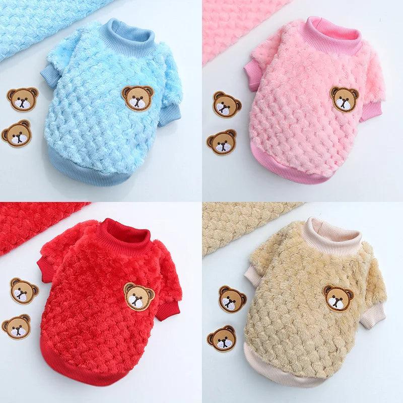 Winter Warm Pet Clothes for Small Dogs Puppy Cat Pullover Soft Fleece Chihuahua Vest French Bulldog Costume Yorkie Pug Jacket - petguardiansupplies