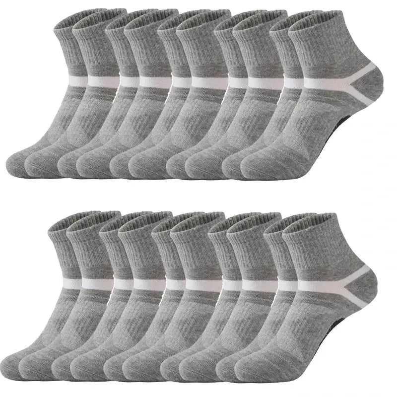 3/5/10/20 Pairs Lot Men's Socks Black Sports Socks Casual Run Autumn Winter High Quality Breathable Male Socks - petguardiansupplies