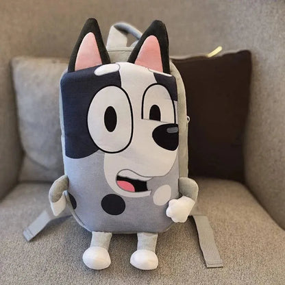 Bluey Family Cosplay Kindergarten Child Cartoon School Bag Bluebin Dog Backpack Kawaii Bluey Orange Dog Children's Backpack Toys - petguardiansupplies