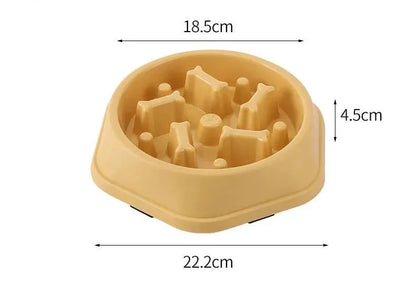 Pet Cat Dog Slow Food Bowl Fat Help Healthy Round Anti-choking Thickened And Non-slip Multiple Colors Shapes - petguardiansupplies