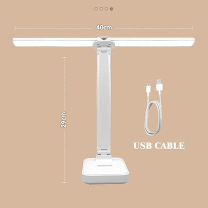 LED Desk Lamp USB Rechargeable Table Lamp 3 Levels Dimmable Touch Desk Lighting Eye Protection Foldable For Bedroom Desk Light - petguardiansupplies