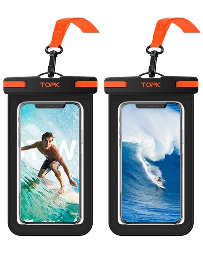 Waterproof Phone Pouch Case IPX8 Protective Cover with Clip Strap for Swimming Dry Bag Suitable for iPhone 15 Up to 7” - petguardiansupplies