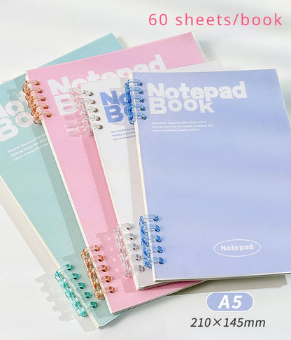 Loose Spiral Notebook Detachable A5 Coil Notebook Ins Good-looking Simple Student Notepad Wholesale cute note books for girls - petguardiansupplies