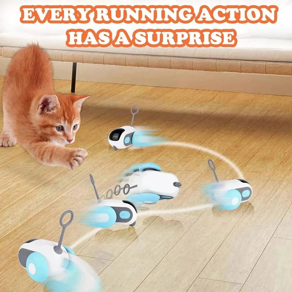 Smart Cat Toy 2 Modes Automatic Moving Remote Controlled Toy Car for Cats Dogs Interactive Playing Kitten Training Pet Supplies - petguardiansupplies