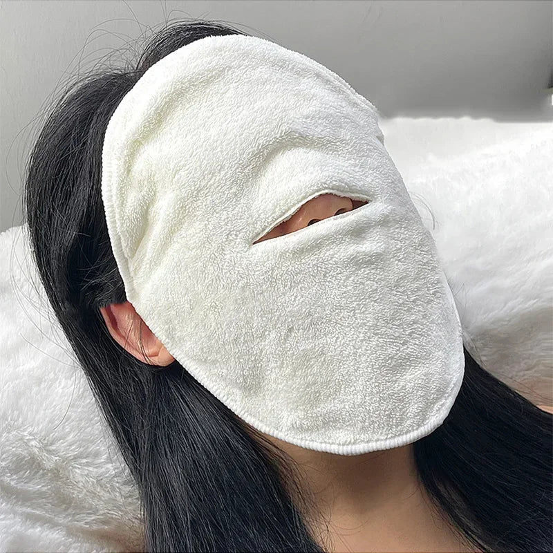 Soft Wet Cotton Face Towel Mask for Deep Cleaning and Beauty Care Non-Electric Ideal for Eye Opening and Pore Cleansing - petguardiansupplies