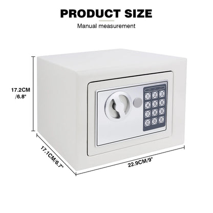 4.6L/8.5L/16L Safes for Home+ 2 Manual Override Keys,Security Safe Cash Box with Double Digital Keypad&Safety Key Lock Cabinet - petguardiansupplies