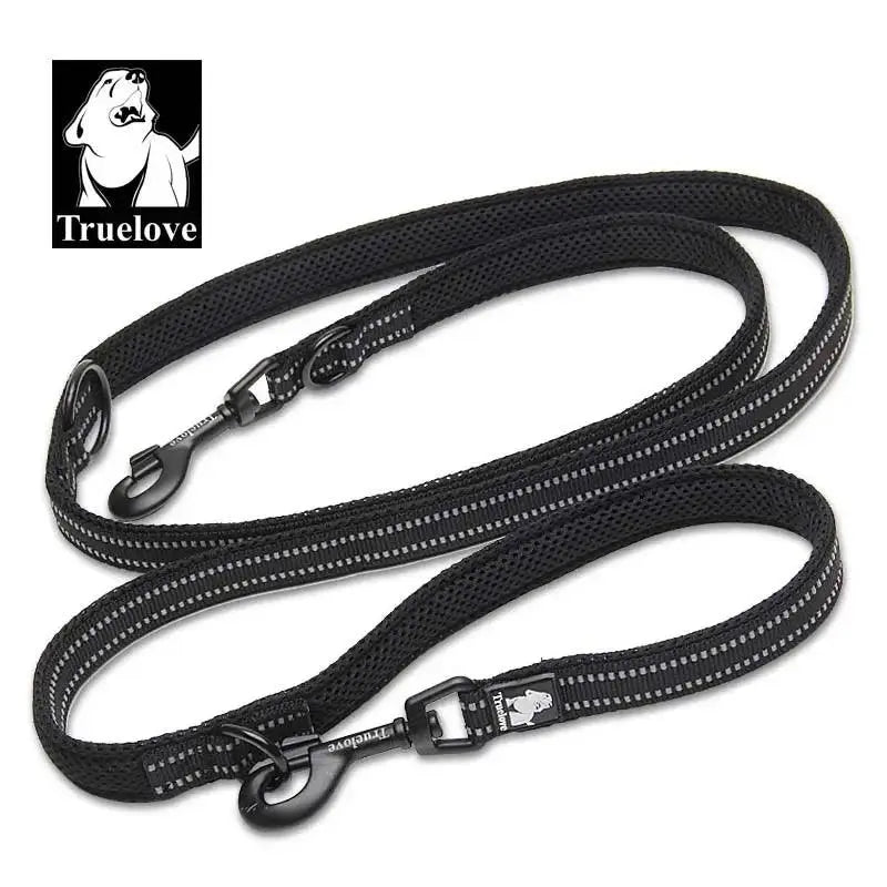 Truelove 7 In 1 Multi-Function Adjustable Dog Lead Hand Free Pet Training Leash Reflective Multi-Purpose Dog Leash Walk 2 Dogs - petguardiansupplies