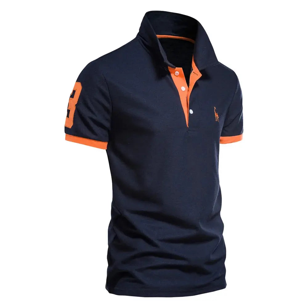 AIOPESON Embroidery 35% Cotton Polo Shirts for Men Casual Solid Color Slim Fit Mens Polos New Summer Fashion Brand Men Clothing - petguardiansupplies