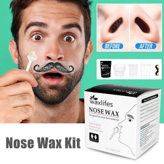 Portable Nose Wax Kit Painless Paper-Free Beans Depilation for Men and Women - petguardiansupplies