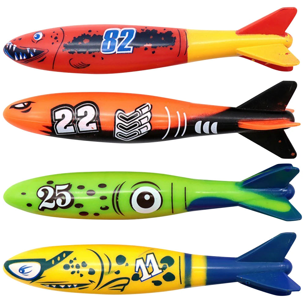 Kids Summer Shark Rocket Throwing Toy Swimming Pool Dive Game Water Fun Games Pool Toys Baby Water Educational Bath Toys Gifts - petguardiansupplies