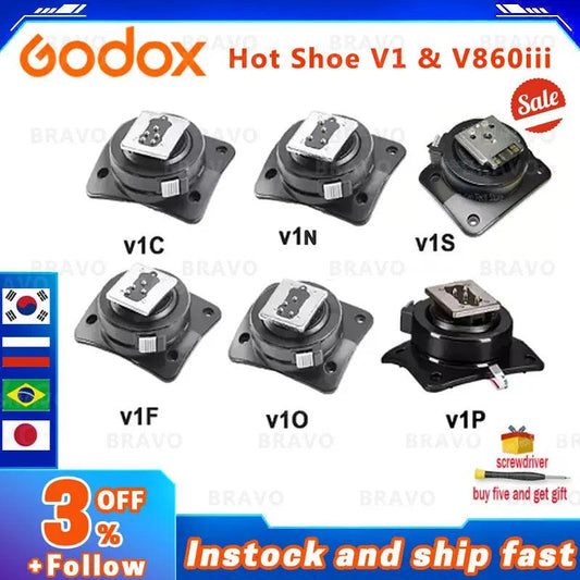 Godox V1 V860iii Flash Hot Shoe Replace Accessories compatible Speedlite V1C V1N V1S V1F V1O V1P forCanon Nikon Sony Pentax DSLR - petguardiansupplies