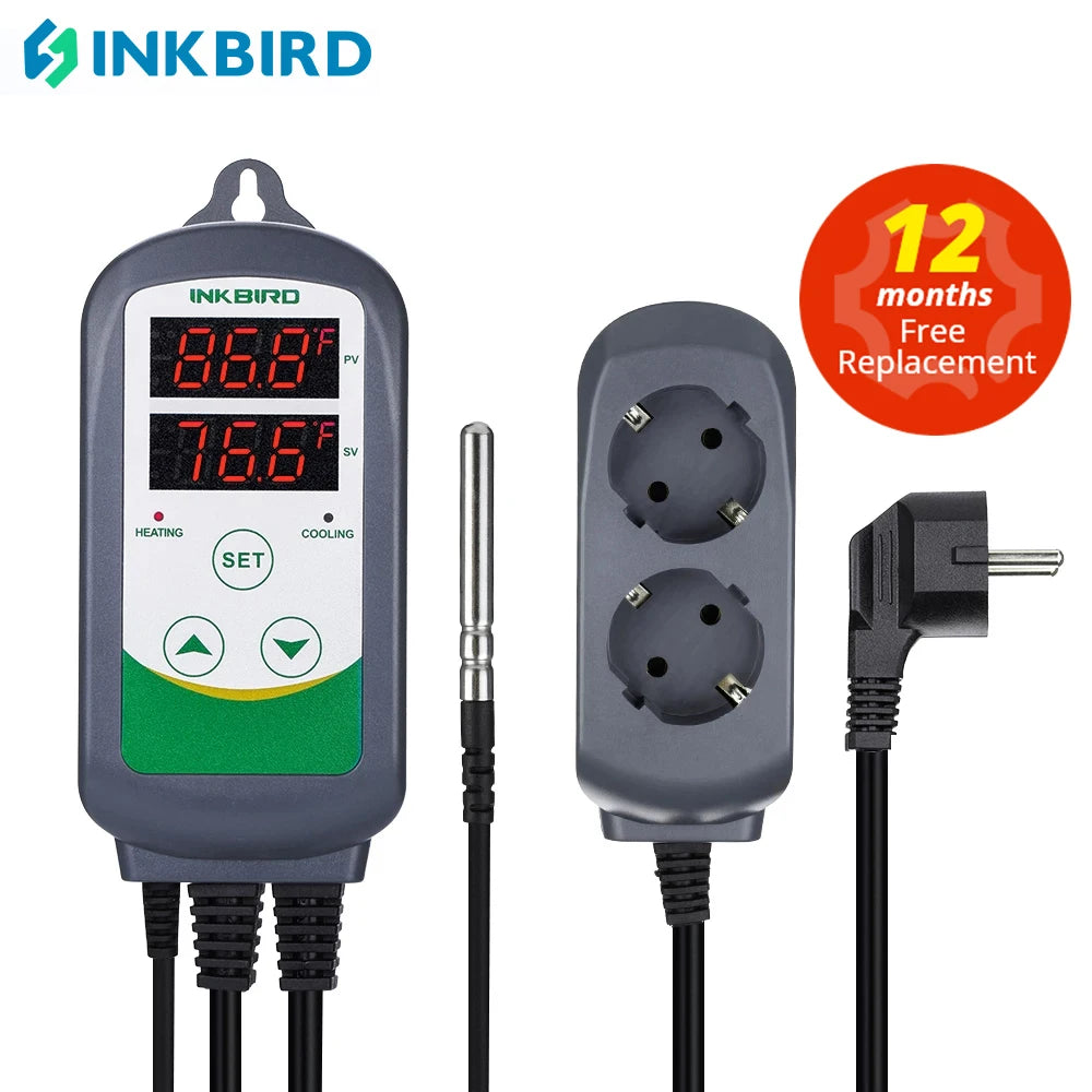 INKBIRD ITC-308 Heating and Cooling Dual Relay Temperature Controller, Carboy, Fermenter, Greenhouse Terrarium Temp. Control - petguardiansupplies