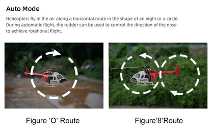 Flywing Bell 206 RC Helicopter V3 6CH GPS Altitude Hold Two Rotor 1:16 RC Scale Helicopter PNP RTF With H1 Flight Control System - petguardiansupplies