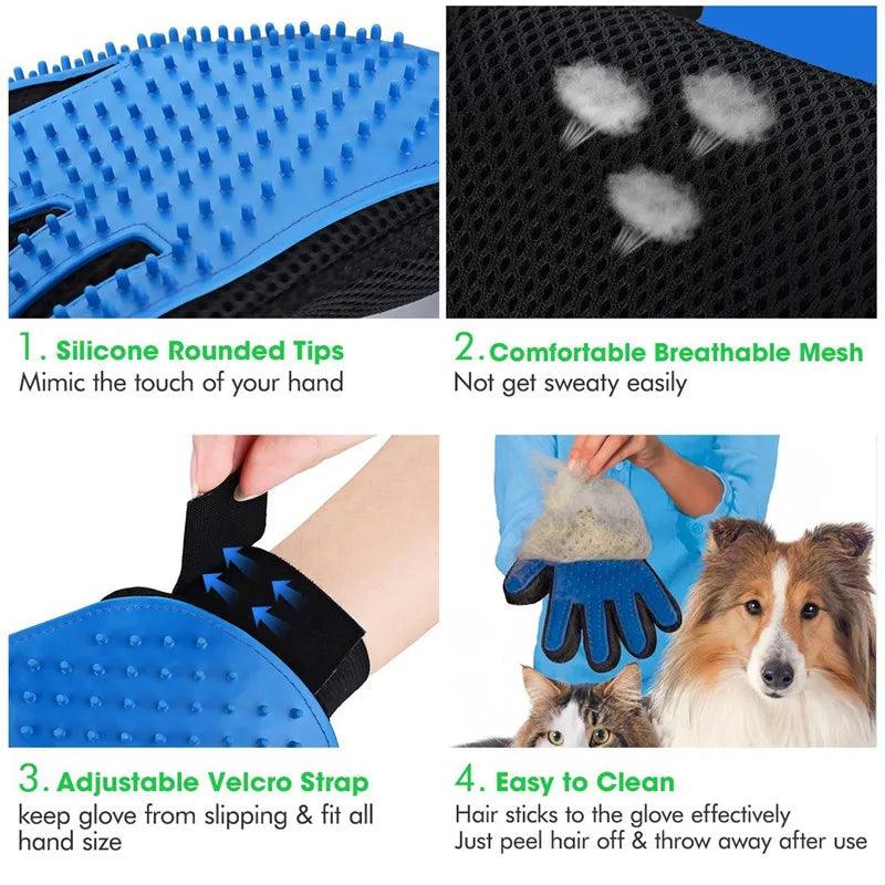 Fashion Rubber Pet Bath Brush Dog Toys Environmental Protection Silicone Glove for Pet Massage for Dogs and Cats Pet Accessories - petguardiansupplies