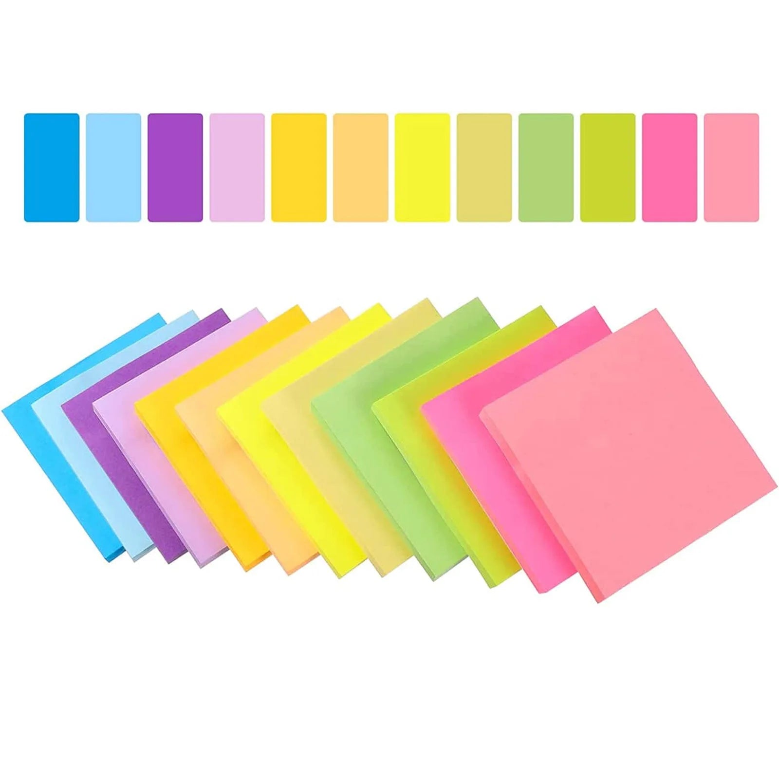 6 Pcs Fluorescent color 3*3inch Sticky Note Note Pads Stickers Planner Sticker Notepad Memo pad School Office Supplies - petguardiansupplies