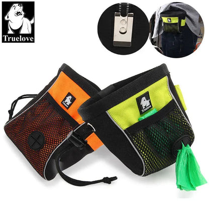 Truelove Portable Travel Dog Snack Treat bag Reflective Pet Training Clip-on Pouch Bag Easy Storage belt bag Poop Bag Dispenser - petguardiansupplies