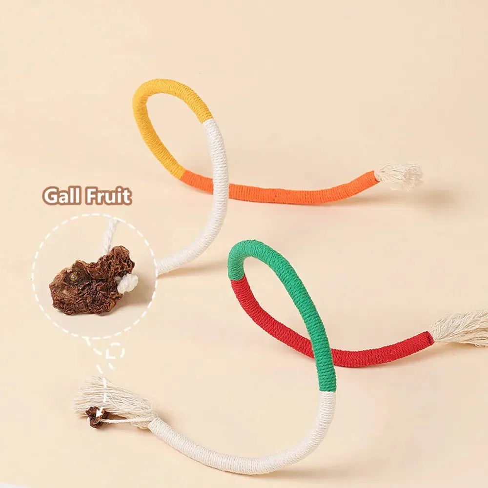 Cat Toys Interactive Molar Cotton Rope Toys Silvervine Cat Teaser Toy Clean Mouth Kitten Play Toy Pet Supplies Accessories - petguardiansupplies