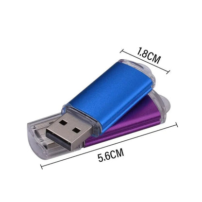 Mini Metal USB Flash Drive 64GB Black Red Memory Stick Creative Gift Pen Drive 32GB Green Blue USB Stick 16GB Colorful U Disk - petguardiansupplies