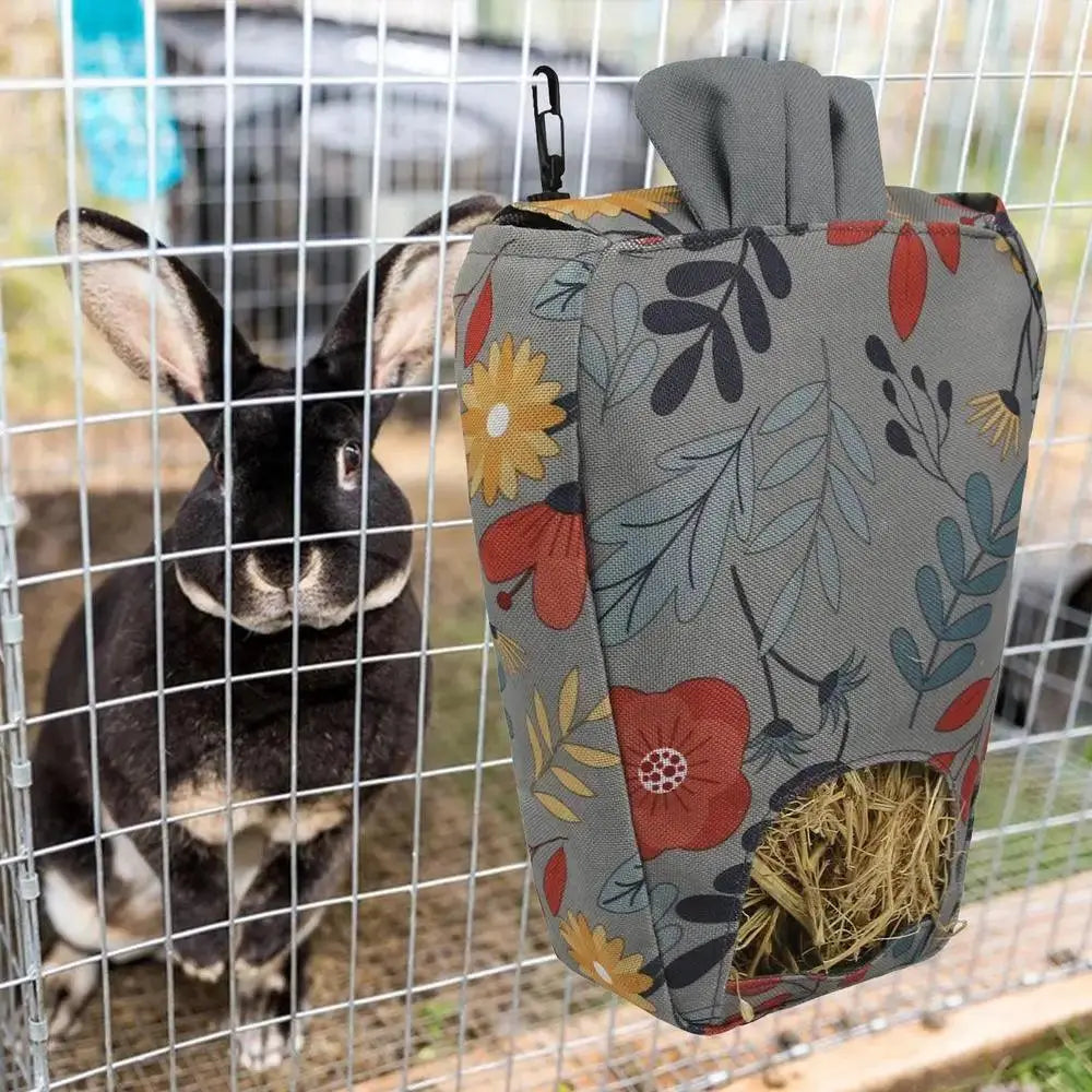 Rabbit Feeder Bag Food Grass Hay Feeder For Pet Chinchillas Dutch Pig Feeding Bag Feeder Bag Hay Food For Small Pets - petguardiansupplies