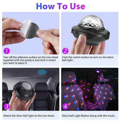 2PCS USB LED Mini Voice-Activated Magic Ball Light Disco Ball - petguardiansupplies