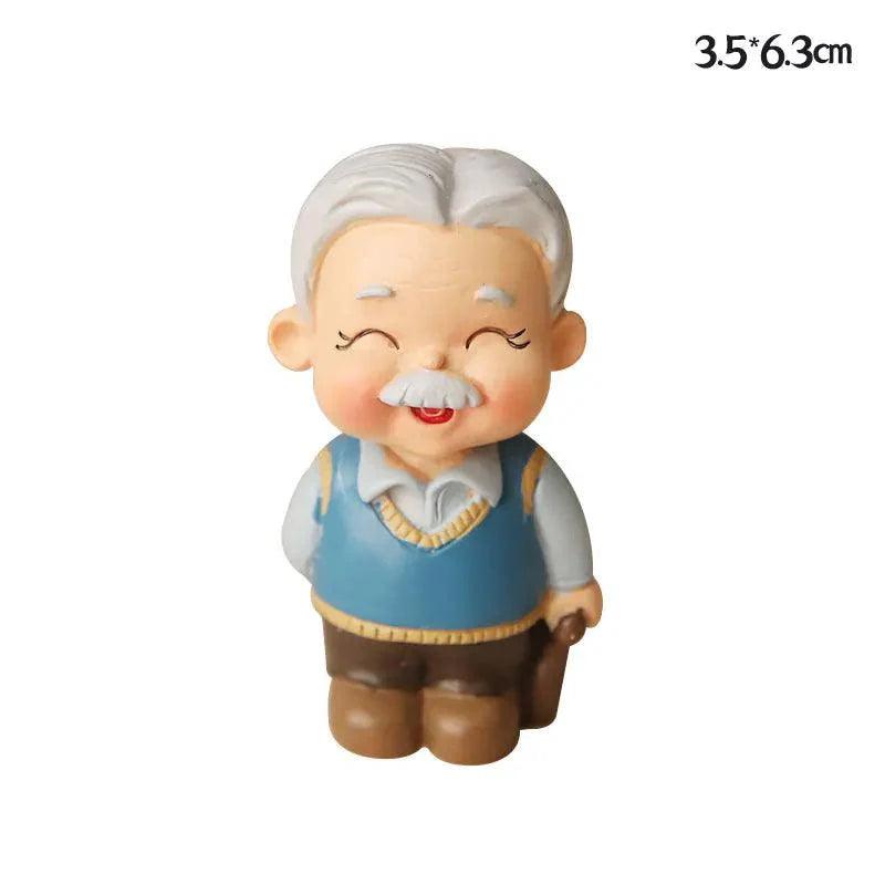 Longevity Grandma Grandpa Cake Topper for Old People Birthday Party Decoration Chinese Blessing Baking Supplies Dessert Gifts - petguardiansupplies