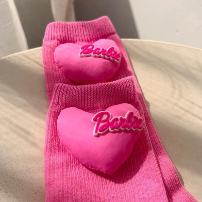 Kawali Anime Barbie Home Floor Socks Pink Fashion Sweet Warm Soft Comfortable Ins Cute Girls Gift Birthday Gift For Girlfriend - petguardiansupplies