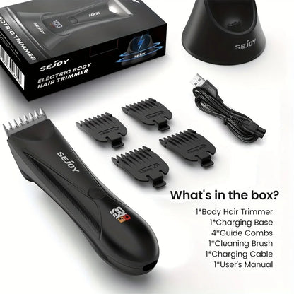 Rechargeable Electric Hair Clipper - Men's Facial Beard Body Grooming Kit - petguardiansupplies