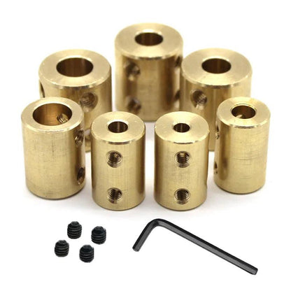 3.17/4/5/6/8/10/12mm Brass Rigid Motor Shaft Coupling Coupler Transmission Connector Sleeve Adapter For RC Boat Car Airplane - petguardiansupplies