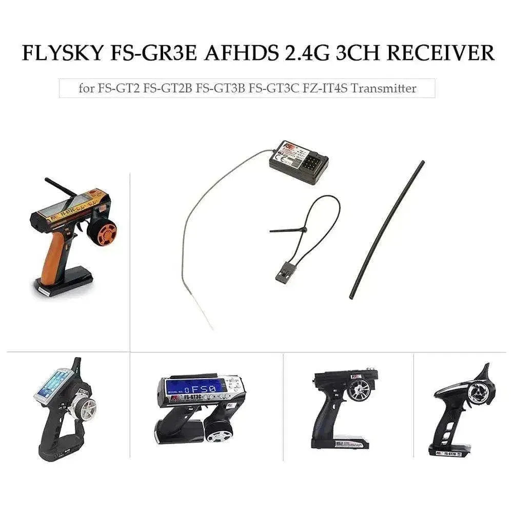 Flysky Receiver FS-GR3E AFHDS Long Range 3CH 2.4GHz Receiver for FS-GT2 FS-GT2B FS-GT3B FS-GT3C FS-IT4S Transmitter RC Car Boat - petguardiansupplies