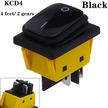 KCD4 on off 30A/250V Heavy Duty 4 pin DPST IP67 Sealed Waterproof T85 Auto Boat Marine Toggle Rocker Switch with LED 12V 220V 30 - petguardiansupplies