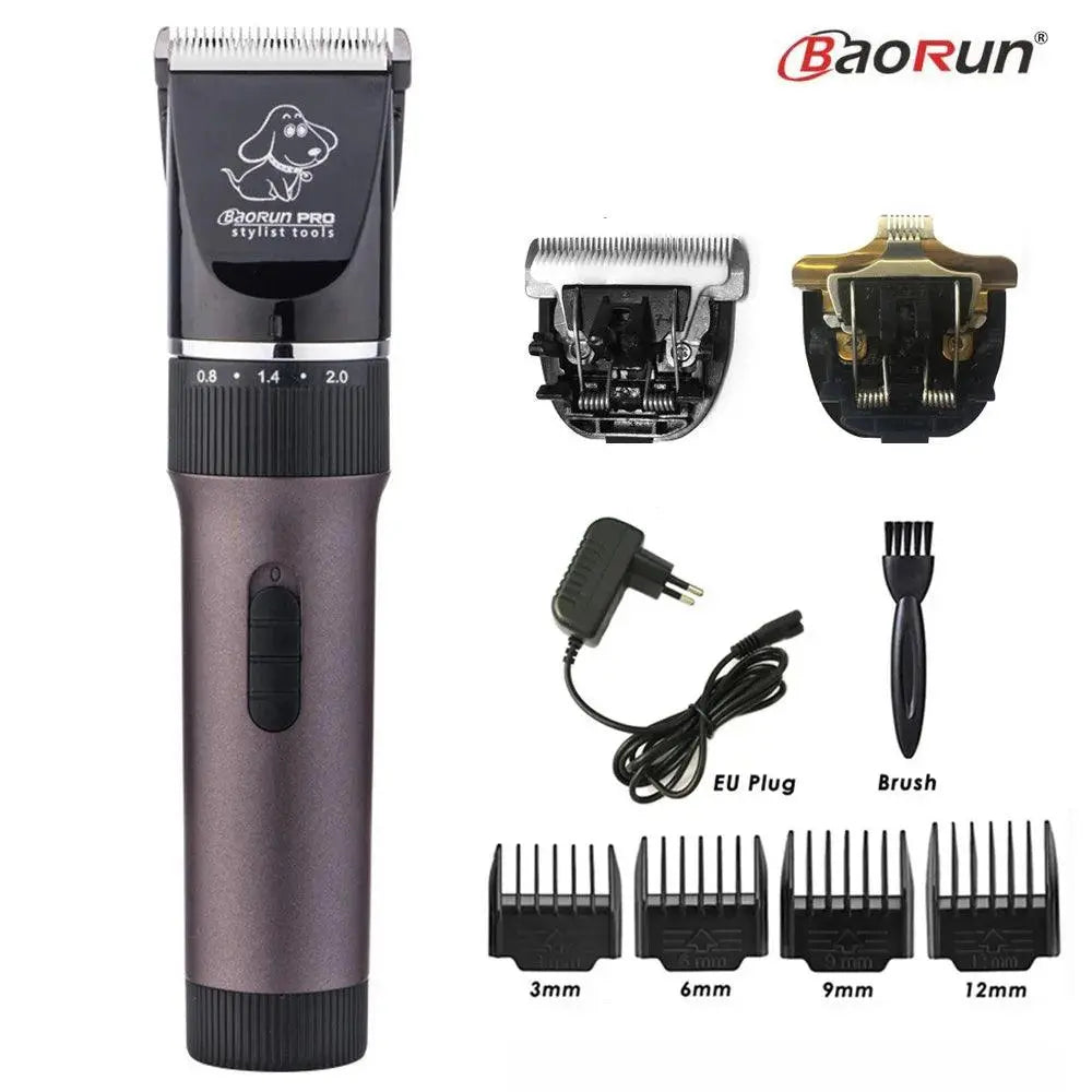 BaoRun P6 Professional Dog Hair Trimmer Rechargeable Pet Cat Grooming Clipper Shaver Low-noise Electric Cutters Haircut Machine - petguardiansupplies